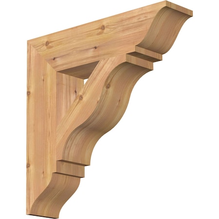 Ekena Millwork Funston Traditional Smooth Bracket, Western Red Cedar, 5 1/2"W x 24"D x 24"H BKT06X24X24FST01SWR